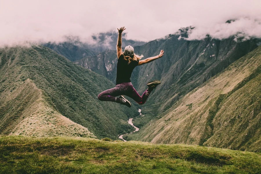 Jumping woman